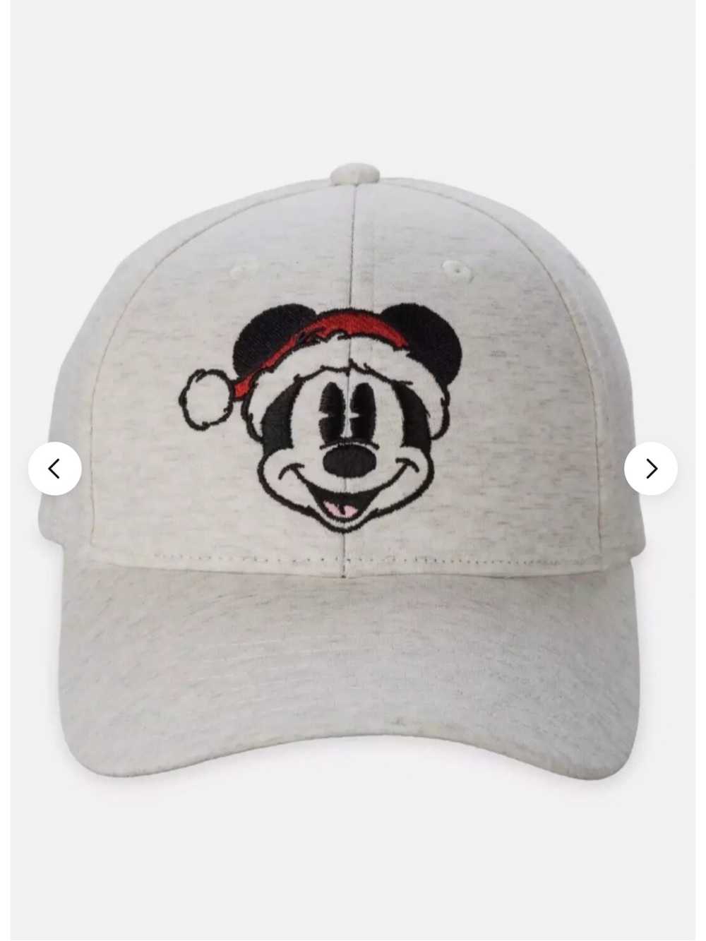 Disney- Parks Santa Claus Mickey Mouse Christmas Baseball Hat Cap . Size OS